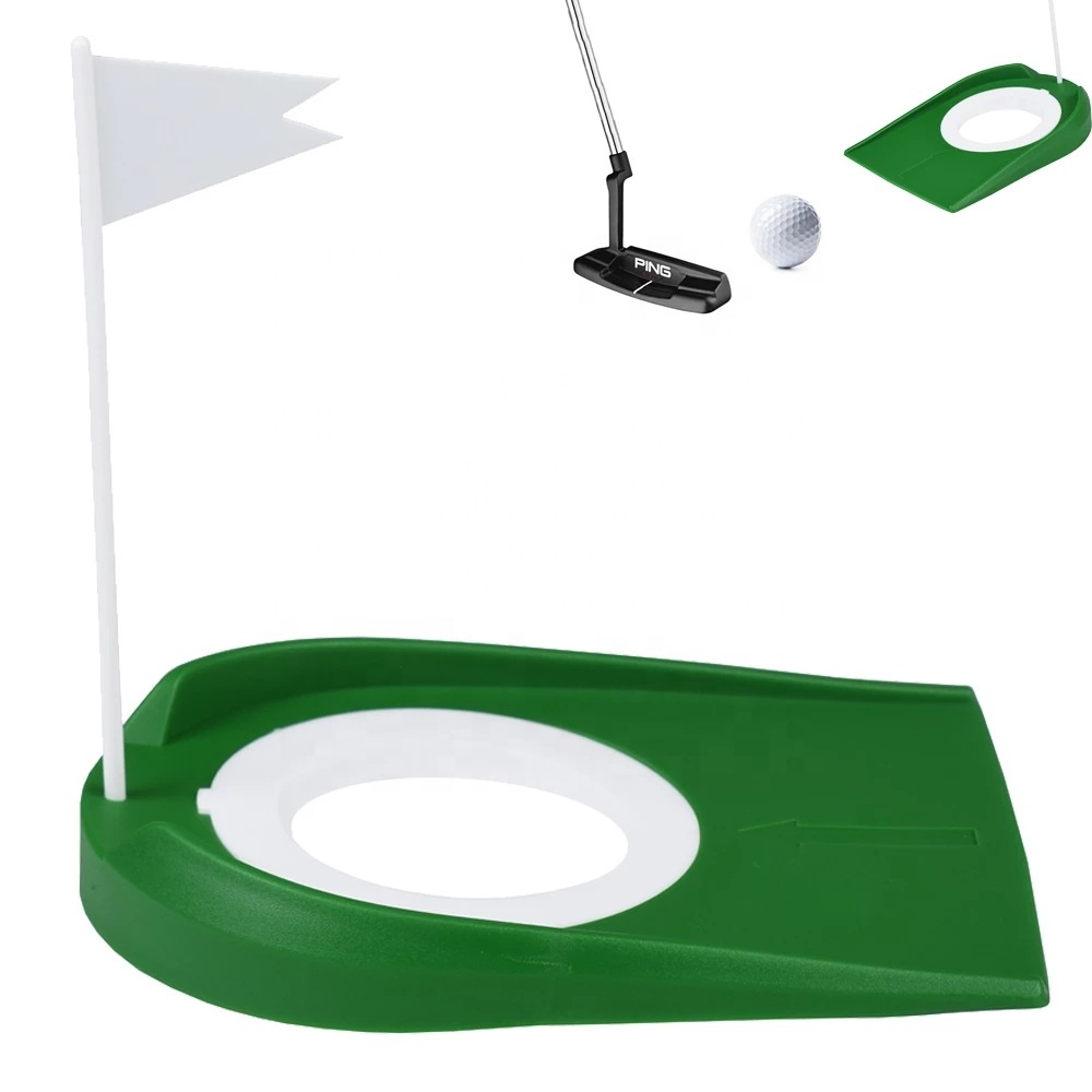 Hot Sale Plastic Practice Golf Putting Cup With Hole And Flag Putting Green Regulation Cup Indoor/outdoor Use Training Equipment