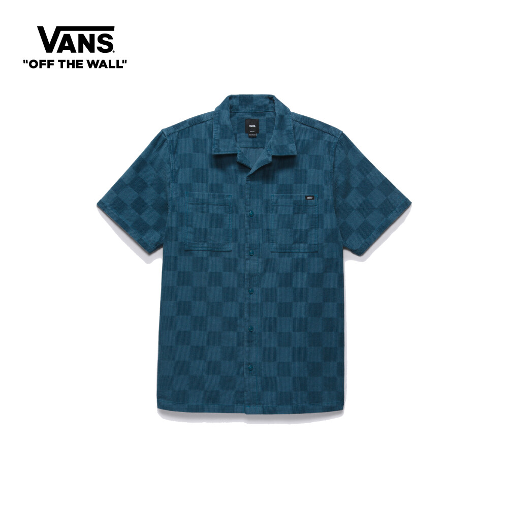Vans Pavelski Short Sleeve Shirt Men BLUE VN0007X3BR41