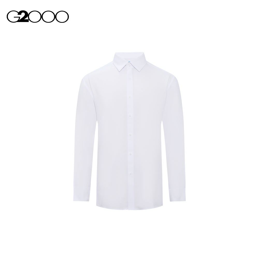 G2000 Men Dry Light Sweat-Wicking Polyester Dot Textured Dress Shirt