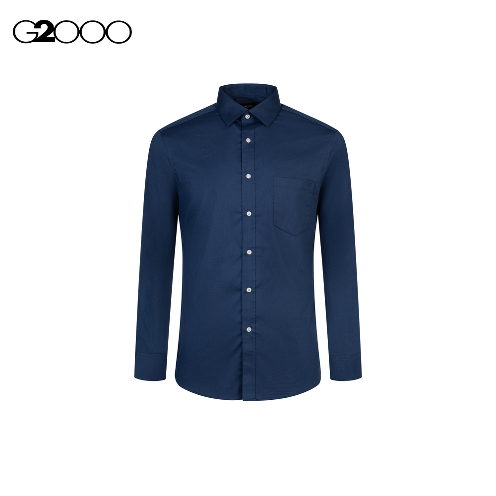 G2000 Men CVC Stretch Dobby Twill With Pkt Dress Shirt