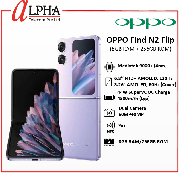 OPPO Find N2 Flip **FREE GIFT + 2 Years Warranty BY OPPO Singapore **